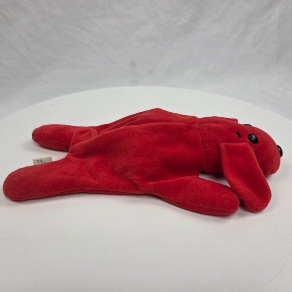 Red Laying Dog Bean Bag Filled 10" - Picture 4 of 7